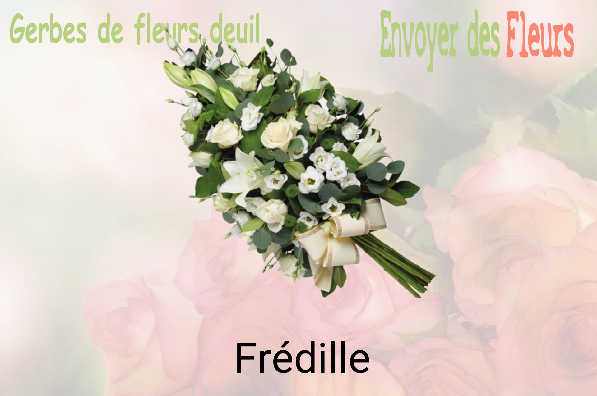 Gerbe de fleurs de deuil livrée à Frédille